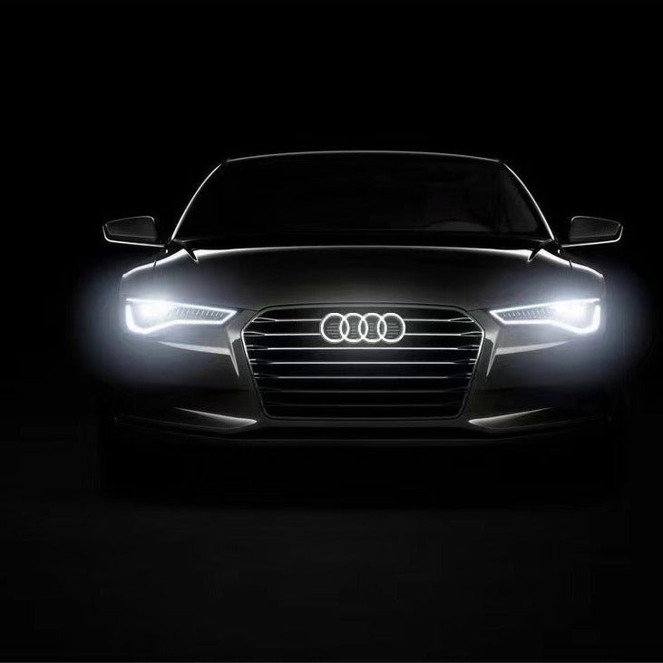 AUDI Front Grill Logo LED with dznamic indicator black color 27.3CM
