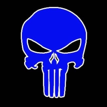 Punisher Logo Nr.203 (quantità 1 = 2 Logo Films /2 luci porta)