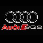 AUDI SQ8 LOGO PROJECTOT LIGHTS Nr.255 (quantity 1 = 2 Logo Films /2 door lights）