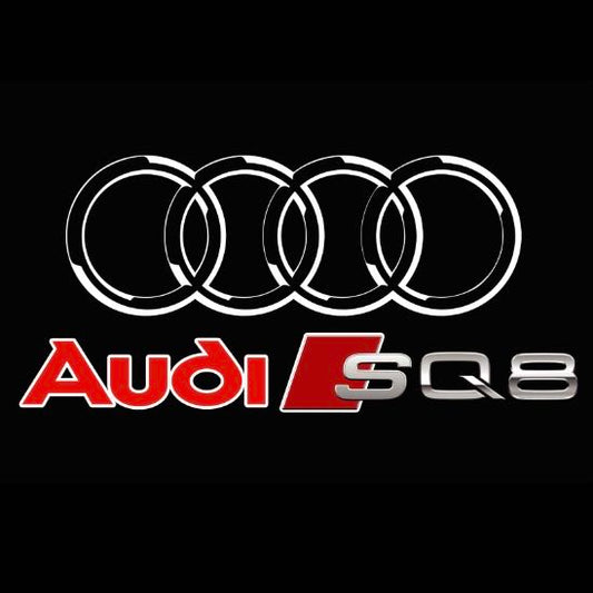 AUDI SQ8 LOGO PROJECTOT LIGHTS Nr.255 (quantity 1 = 2 Logo Films /2 door lights）