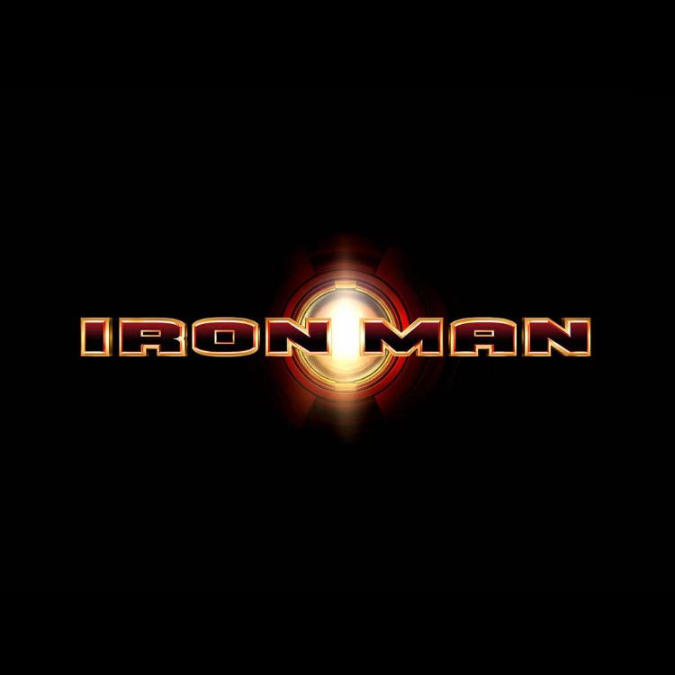 Iron Man Logo Nr.214 (Menge 1 = 2 Logofilme /2 Türleuchten)