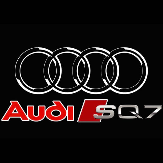 AUDI SQ7 LOGO PROJECTOT LIGHTS Nr.256  (quantity 1 = 2 Logo Films /2 door lights）
