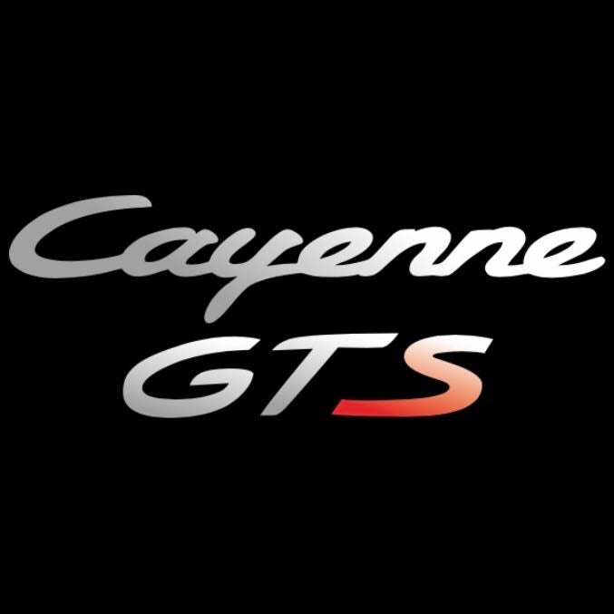 PORSCHE Cayenne GTS LOGO PROJECTOT LIGHTS Nr.61 (quantity  1 =  2 Logo Film /  2 door lights)