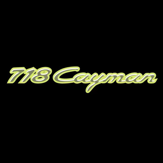 PORSCHE Cayman  LOGO PROJECTOT LIGHTS Nr.8012 (quantity  1 =  2 Logo Film /  2 door lights)