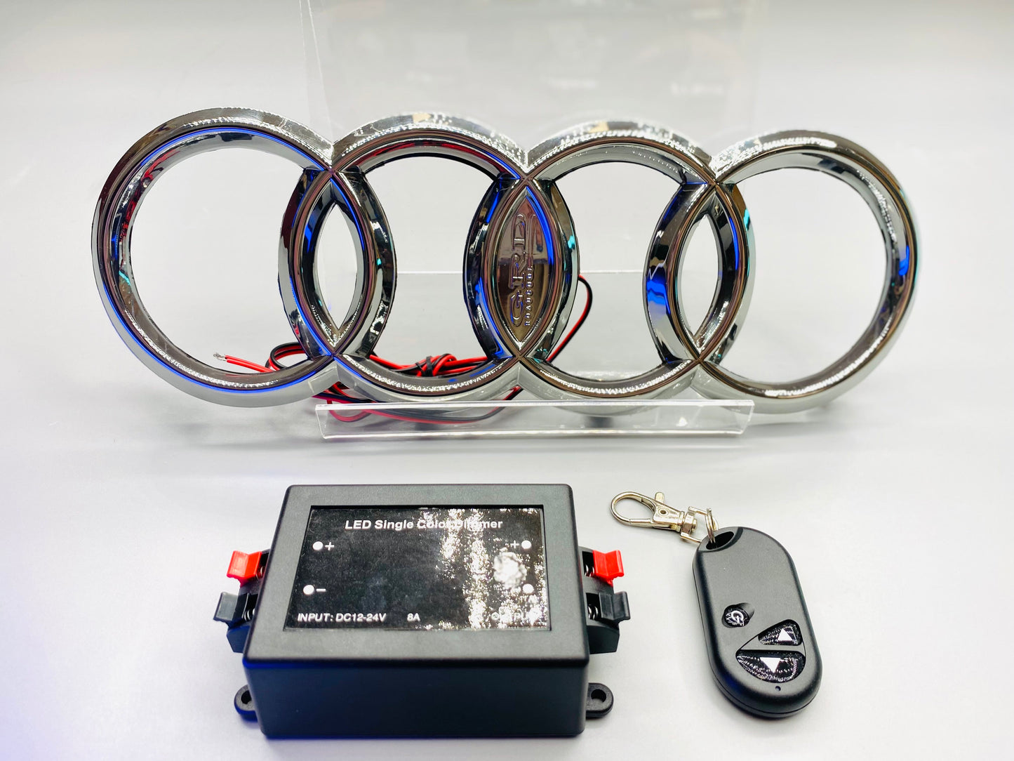 AUDI Front Grill Logo LED with dznamic indicator original color  28.8CM