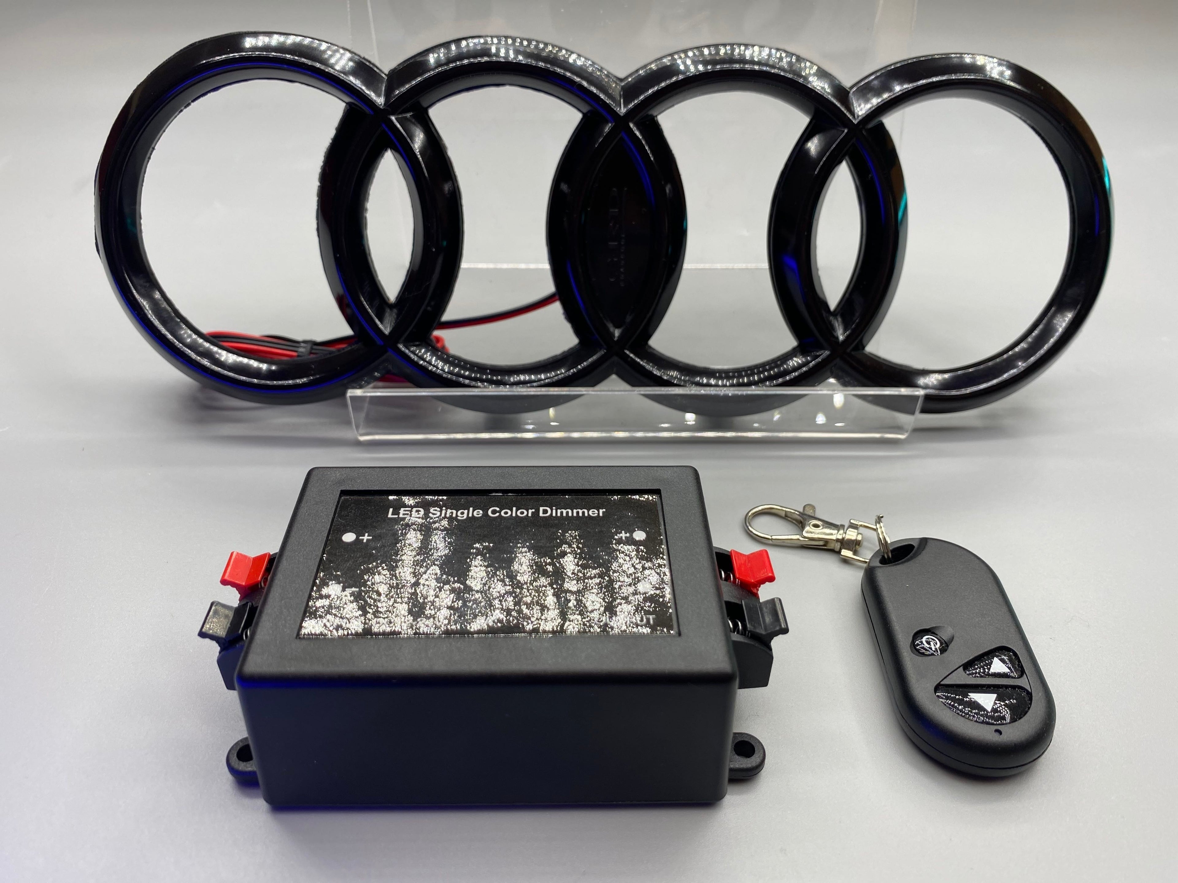 AUDI Front Grill Logo LED with dznamic indicator black color 27.3CM