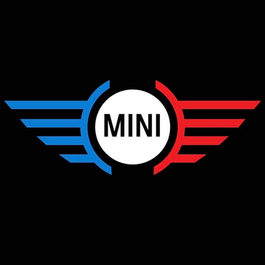 MINI ORIGINAL LOGO PROJECROTR LIGHTS Nr.01 (quantity  1 =  2 Logo Film /  2 door lights)