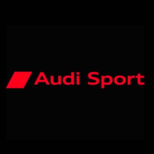 AUDI SPORT  LOGO PROJECTOT LIGHTS Nr.111  (quantity 1 = 2 Logo Films /2 door lights）