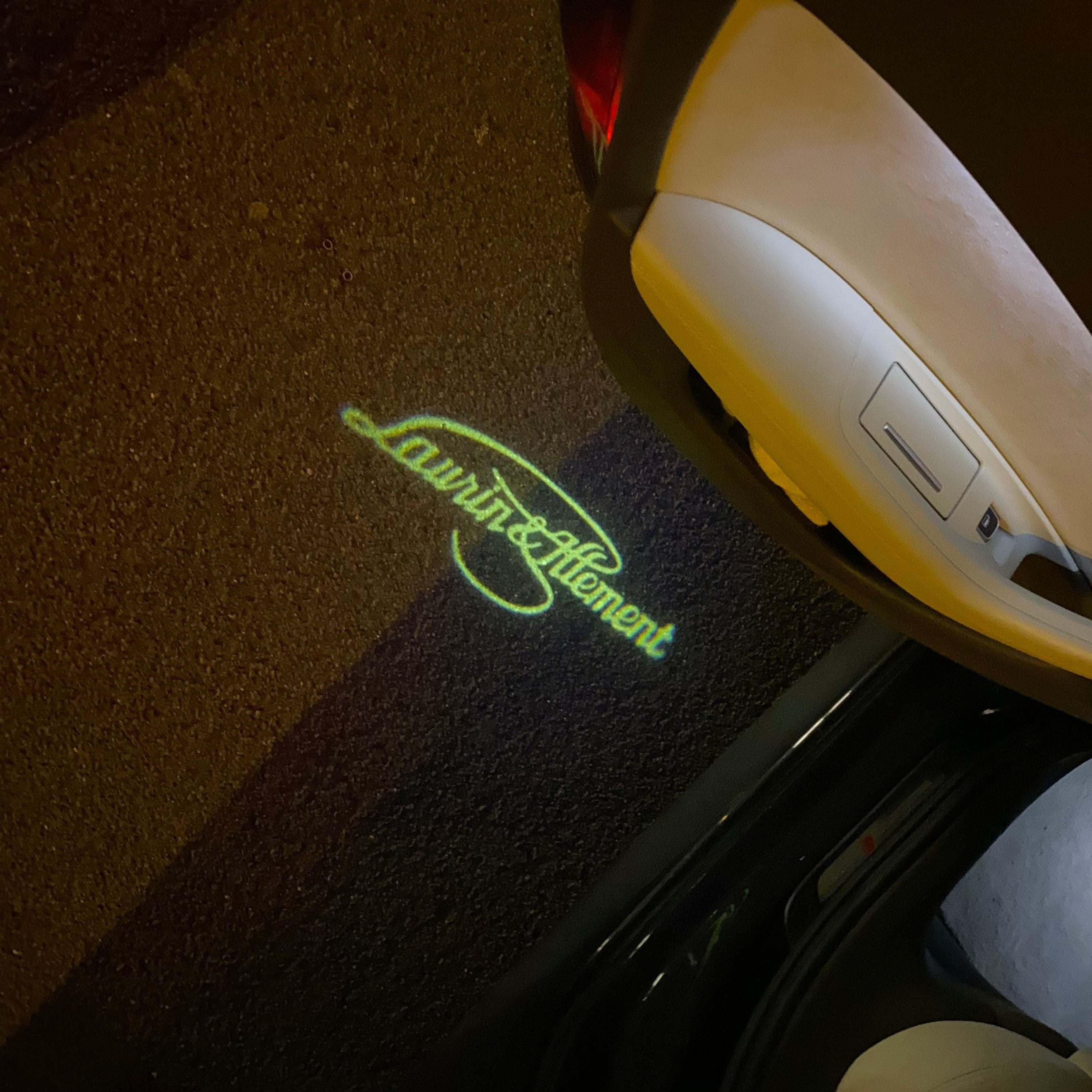 SKODA Laurin&klement LOGO PROJECTOT LIGHTS Nr.19  (quantity 1 = 2 Logo Films /2 door lights）