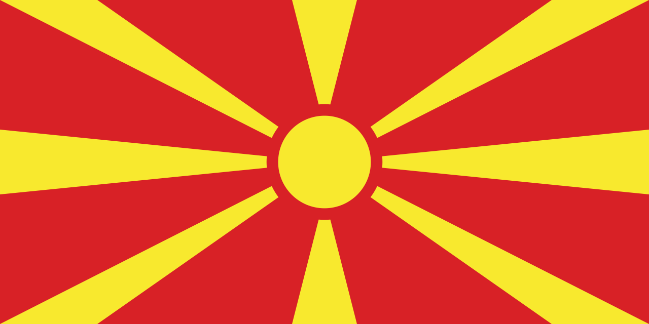 Severna Makedonija Република Северна Македонија  National Flag  logo door lights (quantity 1 = 1 sets / 2 logo film /  Can replace of lights  other logos )