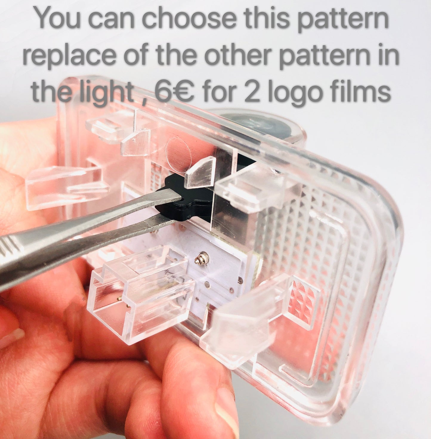 Spain Reino de España  National Flag  logo door lights (quantity 1 = 1 sets / 2 logo film /  Can replace of lights  other logos )
