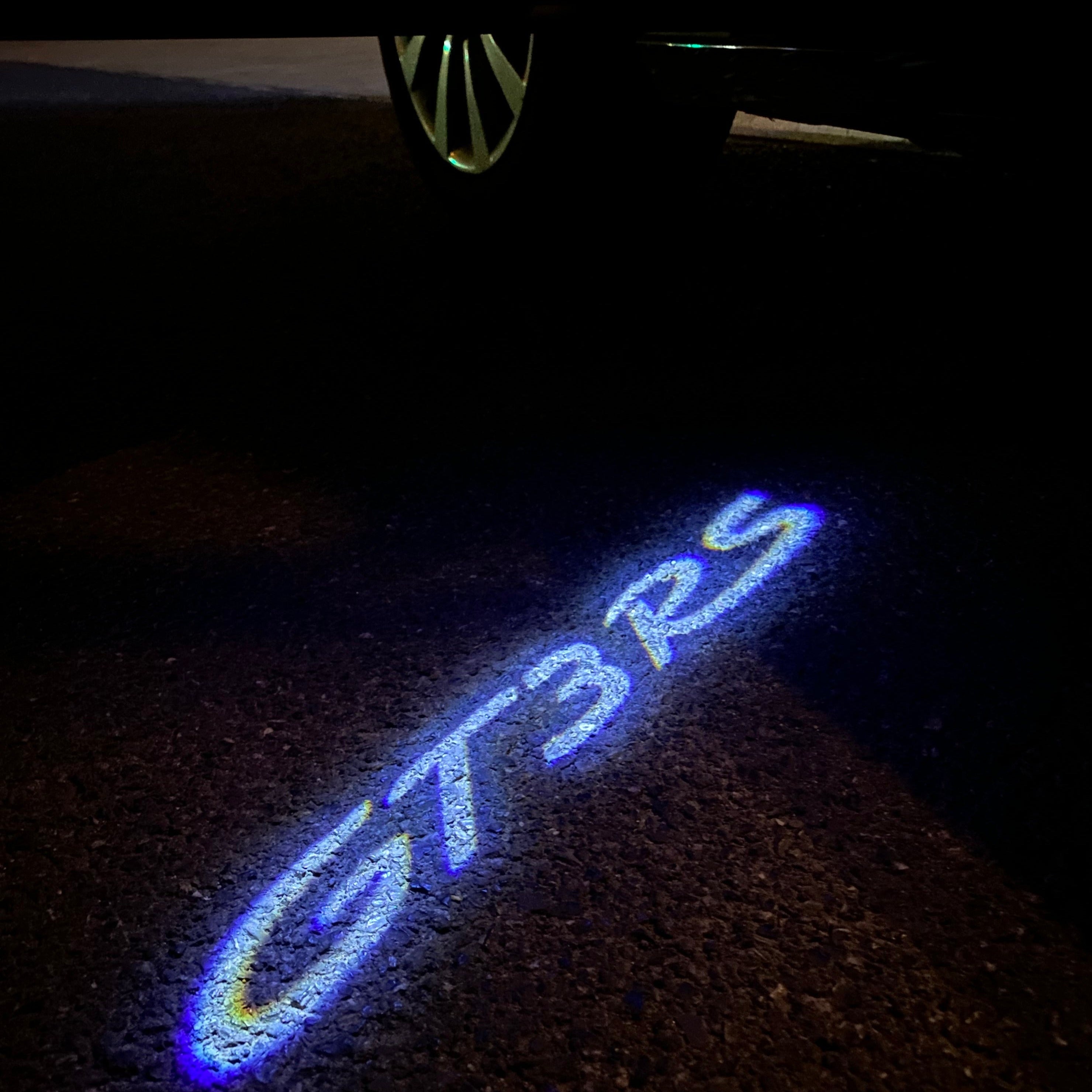 PORSCHE GT  LOGO PROJECTOT LIGHTS Nr.8003 (quantity  1 =  2 Logo Film /  2 door lights)