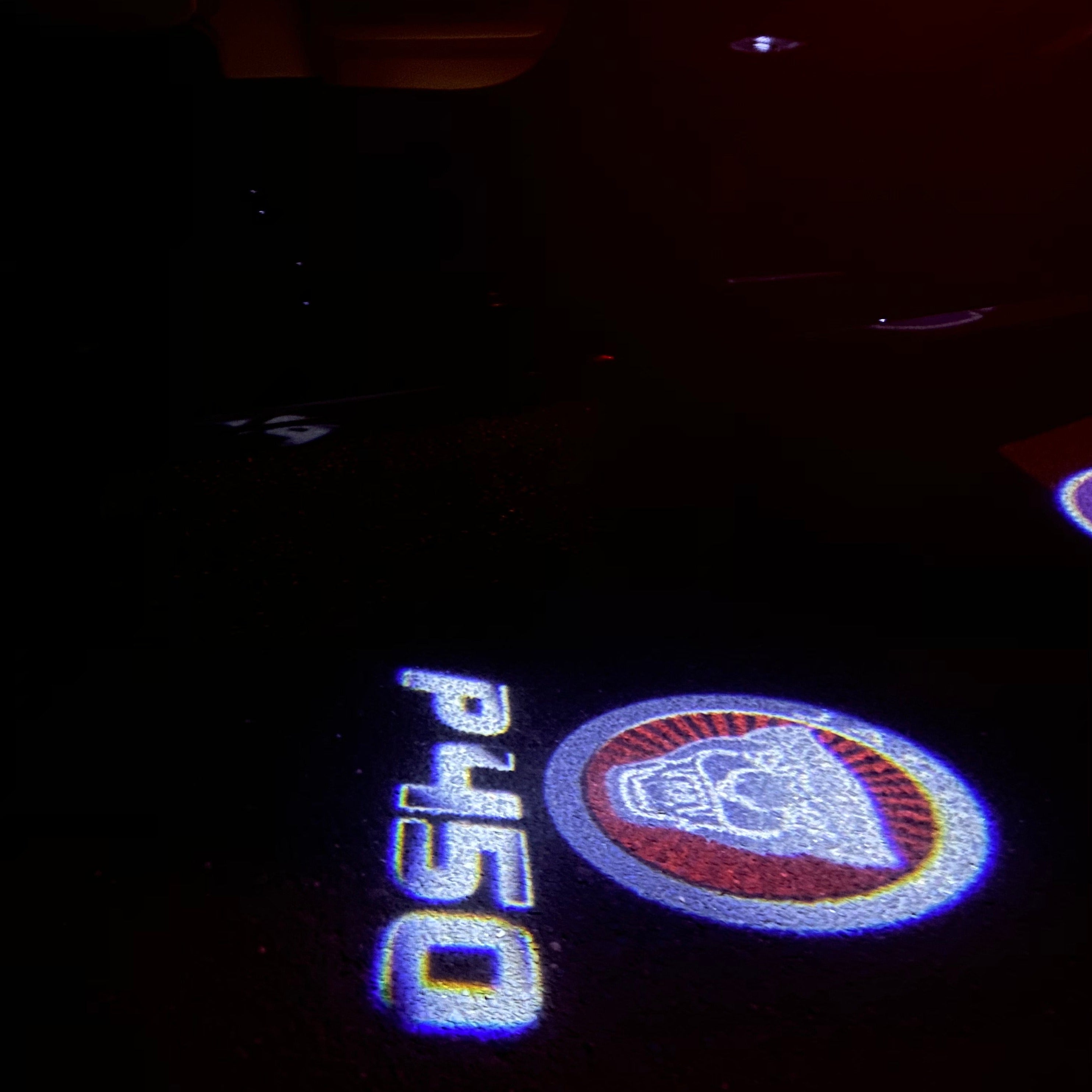 JAGUAR P 450 LOGO PROJECROTR LIGHTS Nr.95  (quantity 1 = 1 sets/2 door lights)