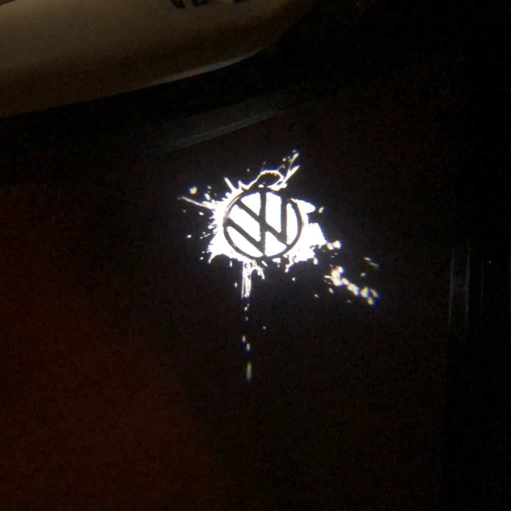Volkswagen Door lights Original Logo  Nr. 11 (quantity 1 = 2 Logo Films /2 door lights）