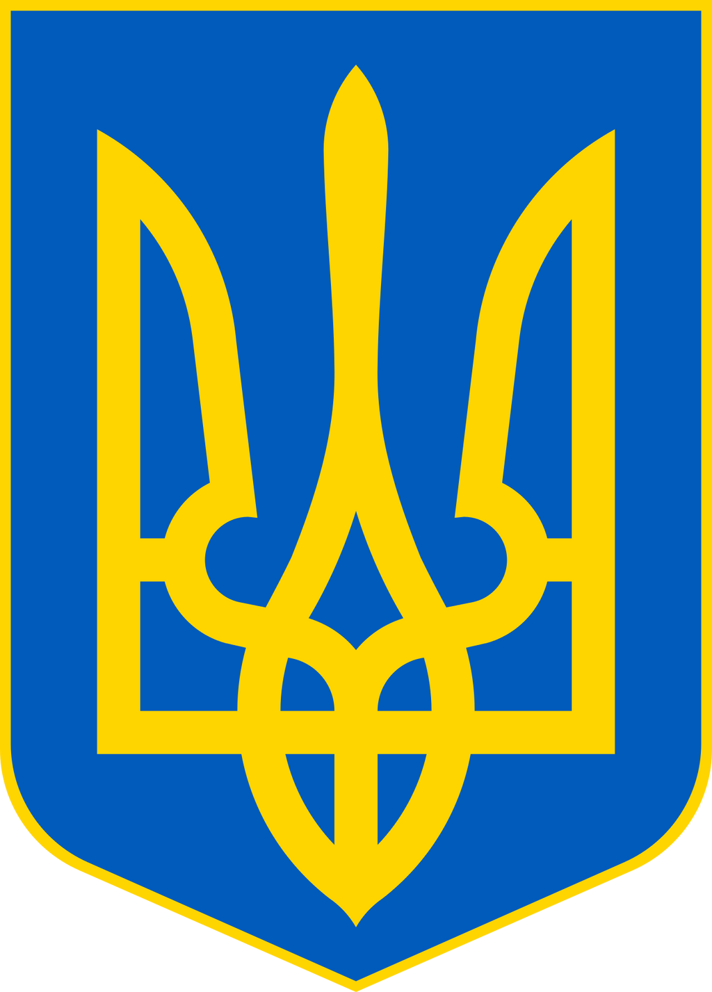 Logo della bandiera nazionale dell'Ucraina Украïна (quantità 1 = 1 set / 2 pellicole con logo / Può sostituire le luci altri loghi)