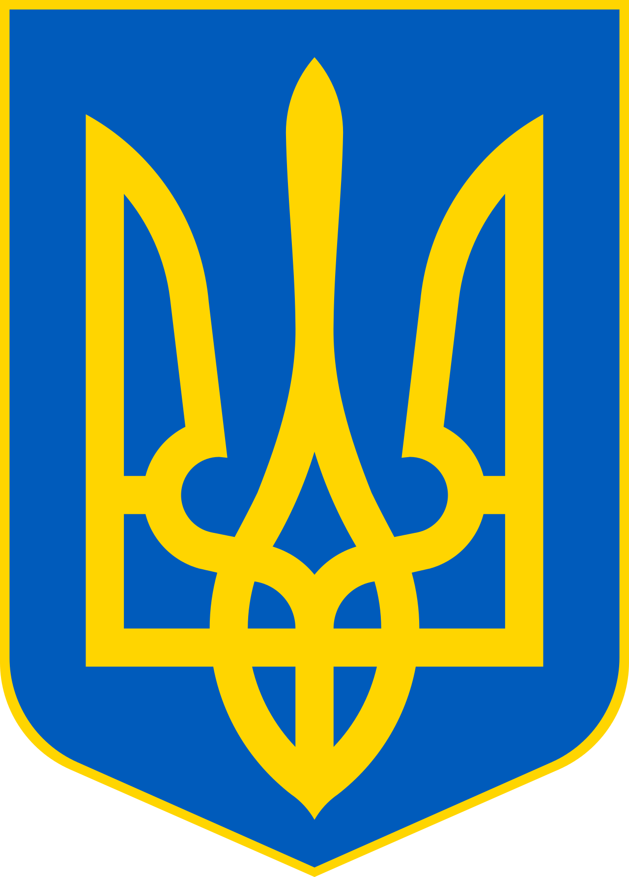 Ukraine Украïна National Flag  logo door lights (quantity 1 = 1 sets / 2 logo film /  Can replace of lights  other logos )