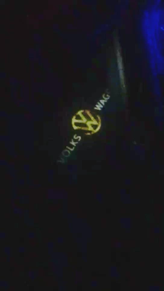 Volkswagen Door lights Original Logo  Nr. 06  ( quantity 1 = 2 logo film / 2 door lights)