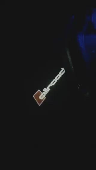AUDI ALLROAD LOGO PROJECTOT LIGHTS Nr.03  (quantity 1 = 2 Logo Films /2 door lights）
