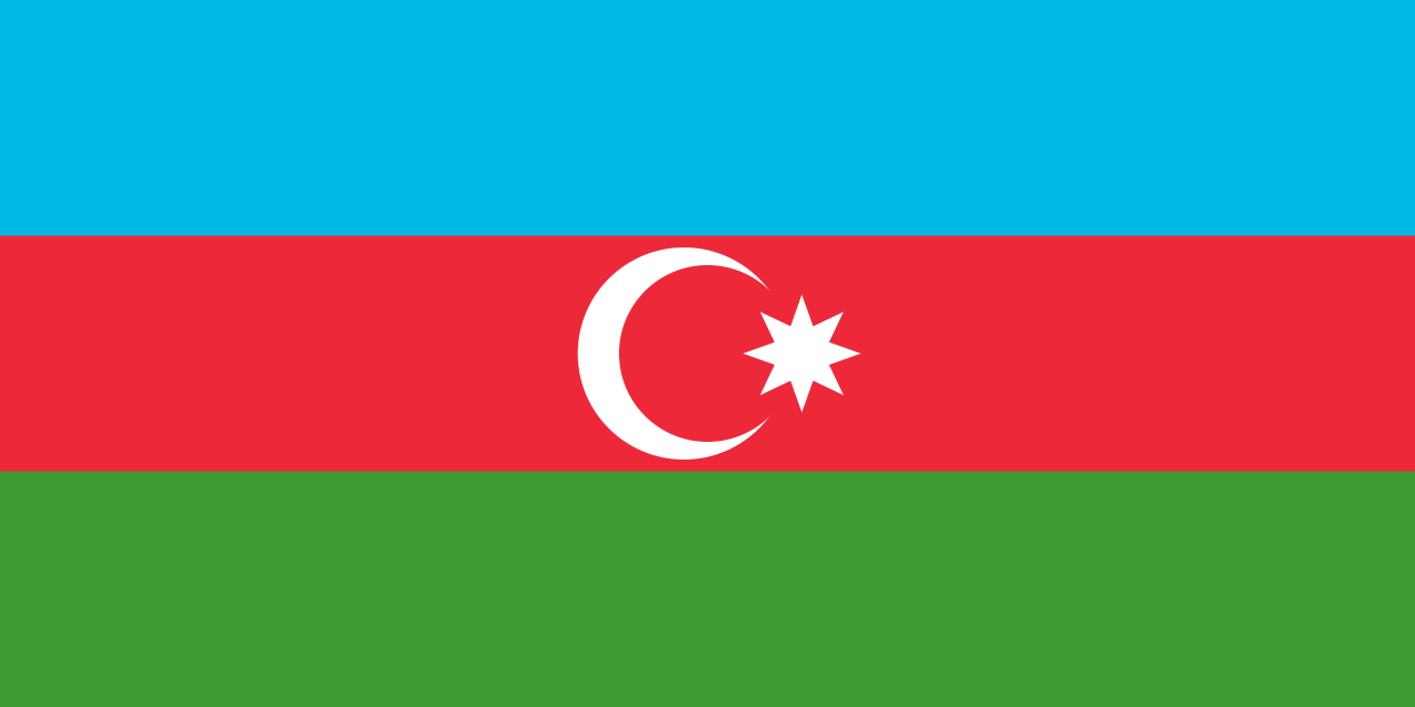 Logo du drapeau national d'Azərbaycan (quantité 1 = 1 ensembles / 2 films de logo / peut remplacer les lumières d'autres logos)