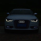 AUDI Front Grill Logo LED with dznamic indicator black color 27.3CM