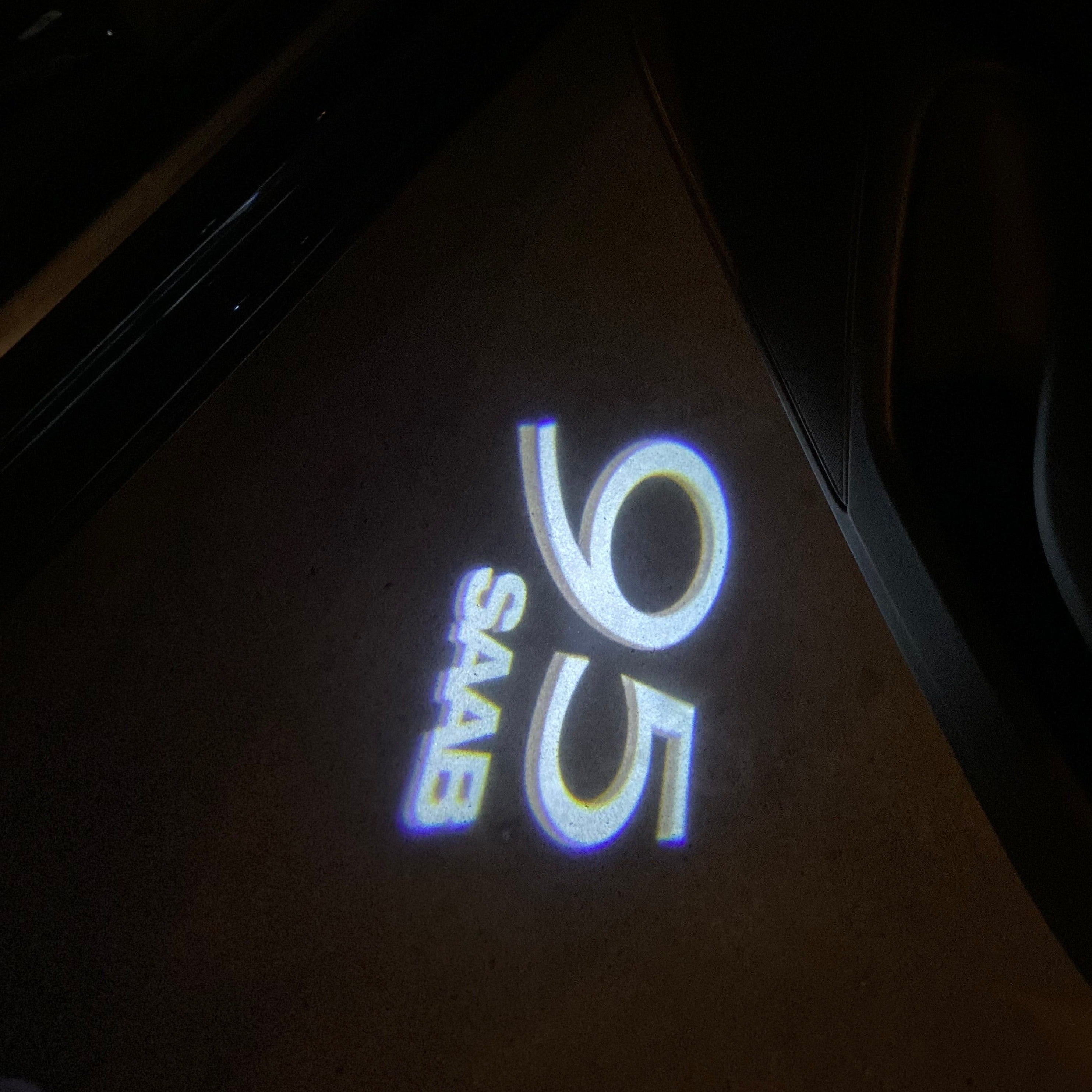 SAAB 95 LOGO PROJECROTR LIGHTS Nr.2505  (quantity 1 = 1 sets/2 door lights)