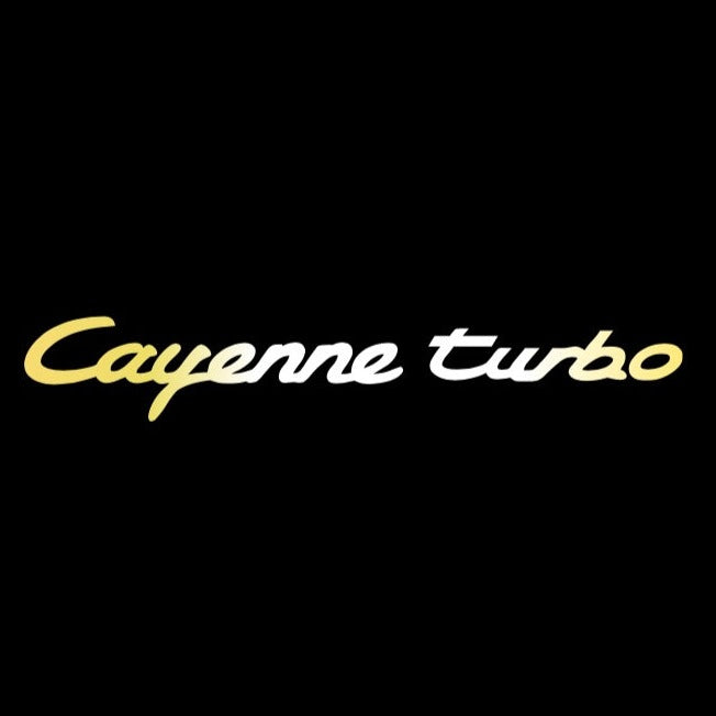 PORSCHE  Cayenne TURBO LOGO PROJECTOT LIGHTS Nr.39 (quantity  1 =  2 Logo Film /  2 door lights)
