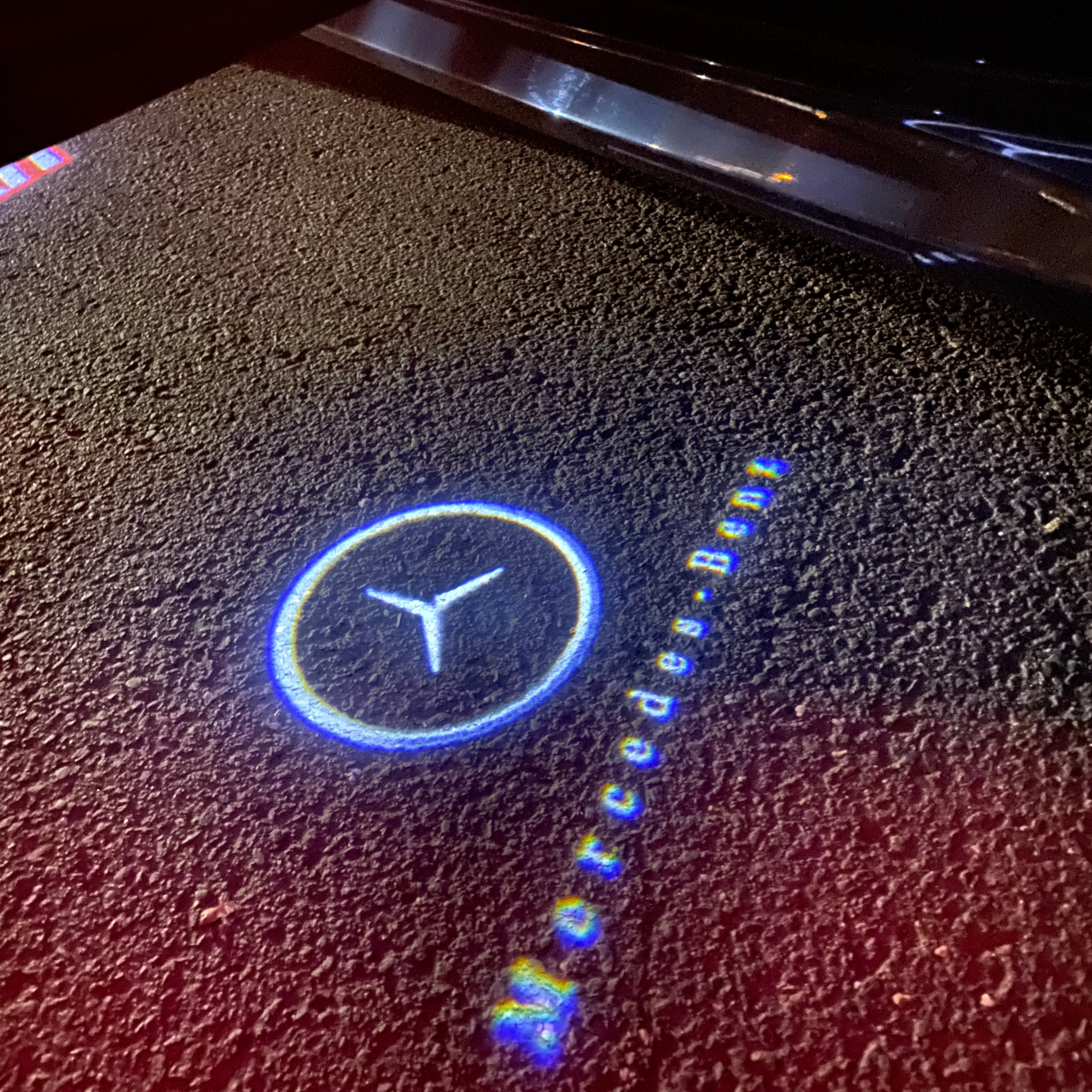 MERCEDES BENZ Original LOGO PROJECTOT LIGHTS Nr.01 (quantity 1 = 1 sets/2 door lights)