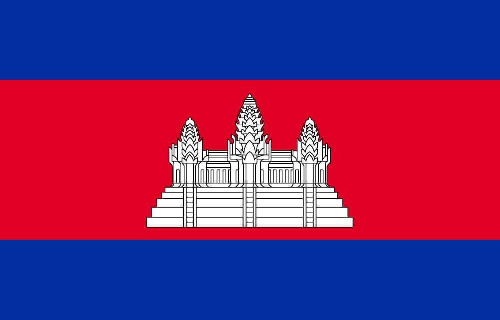Logo bandiera nazionale cambogiana (quantità 1 = 1 set / 2 pellicole logo / Può sostituire di luci altri loghi)