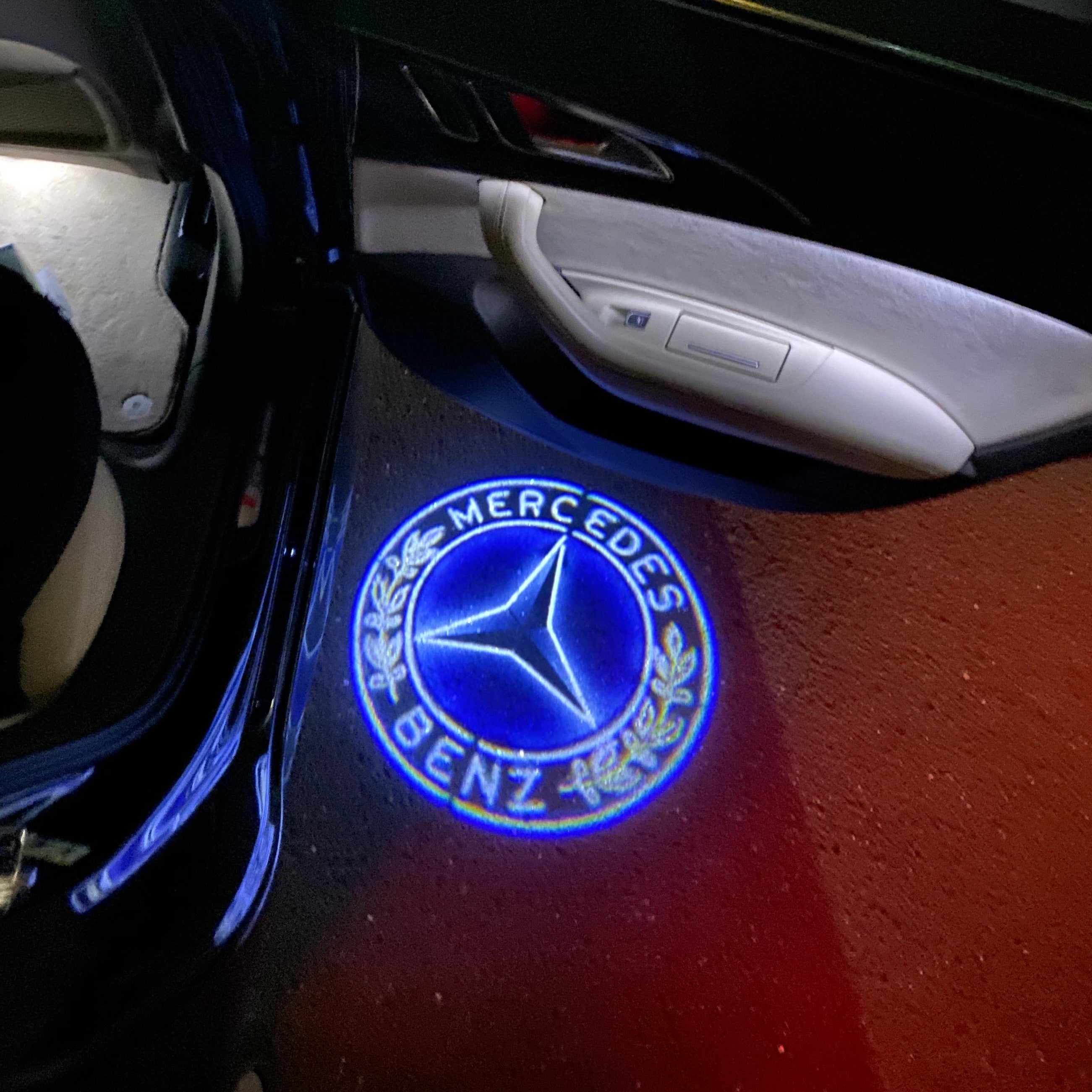 MERCEDES BENZ Original LOGO PROJECTOT LIGHTS Nr.01 (quantity 1 = 1 sets/2 door lights)