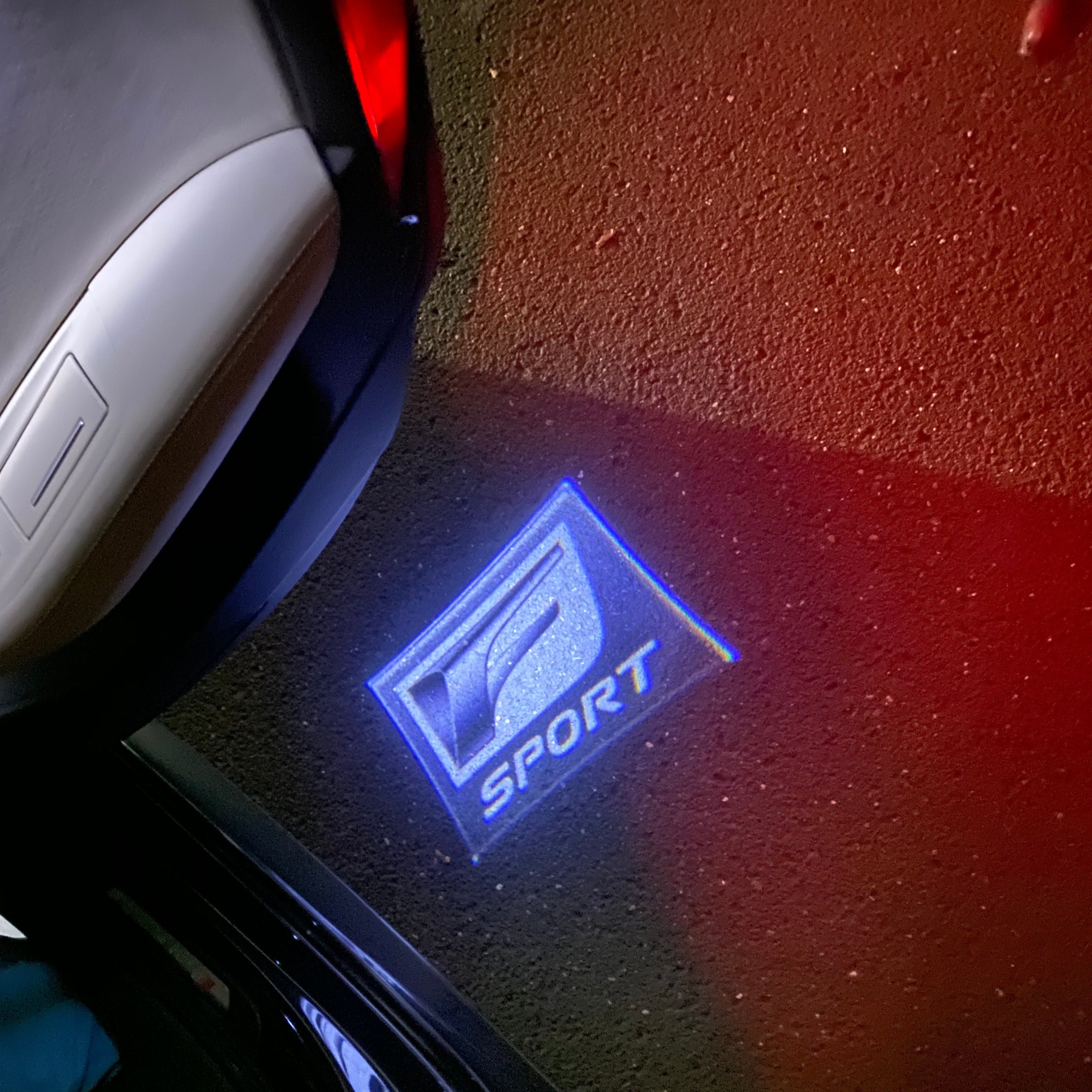 LEXUS  RCF  LOGO PROJECROTR LIGHTS Nr.02 (quantity 1 = 1 sets/2 door lights)
