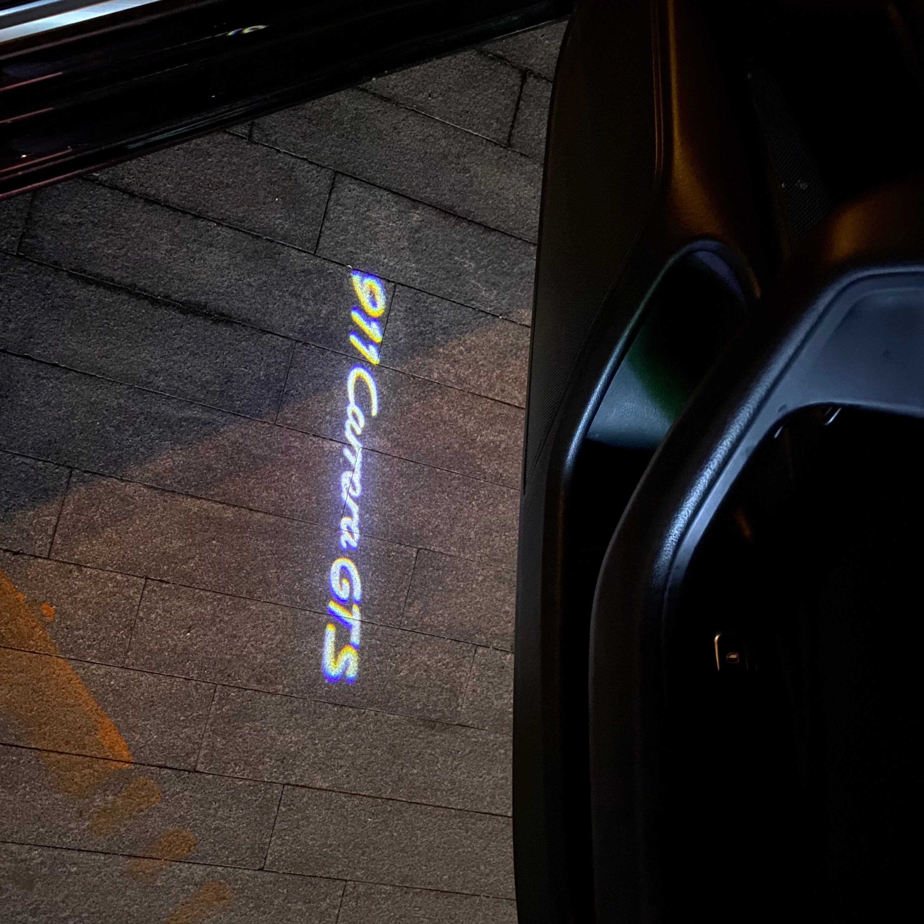 PORSCHE Carrera  LOGO PROJECTOT LIGHTS Nr.8087 (quantity  1 =  2 Logo Film /  2 door lights)