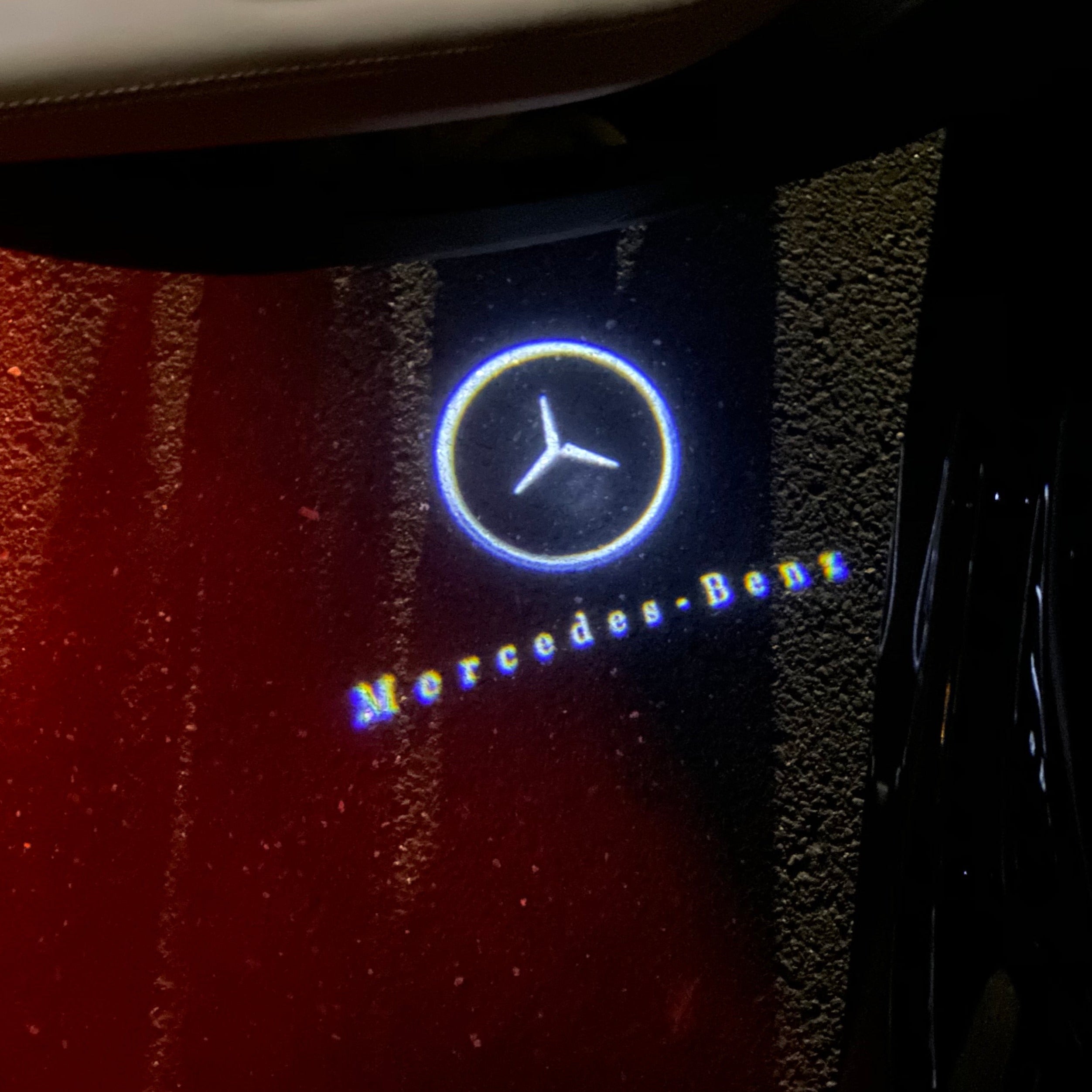 MERCEDES BENZ Original LOGO PROJECTOT LIGHTS Nr.01 (quantity 1 = 1 sets/2 door lights)