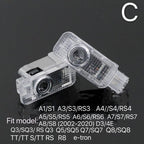 AUDI S4 LOGO PROJECTOT LIGHTS Nr.25 (quantity 1 = 2 Logo Films /2 door lights）