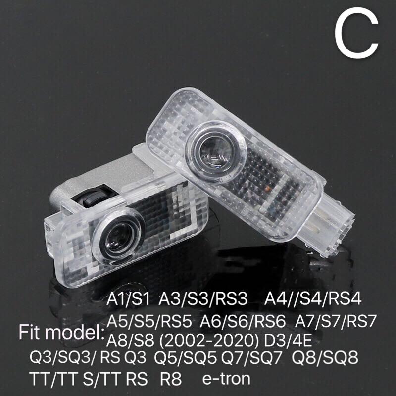 AUDI S5 LOGO PROJECTOT LIGHTS Nr.89  (quantity 1 = 2 Logo Films /2 door lights）