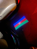 Aserbaidschan Azoren-rbaycan National Flag Logo (Menge 1 = 1 Sätze/2 Logofilm/Kann anstelle von Lichtern andere Logos ersetzen)