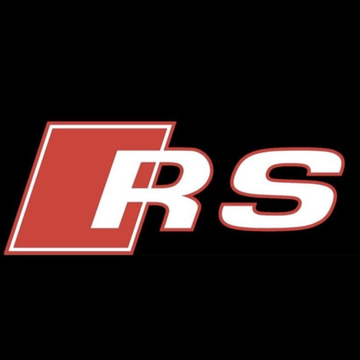 AUDI RS LOGO PROJECTOT LIGHTS Nr.51  (quantity 1 = 2 Logo Films /2 door lights）
