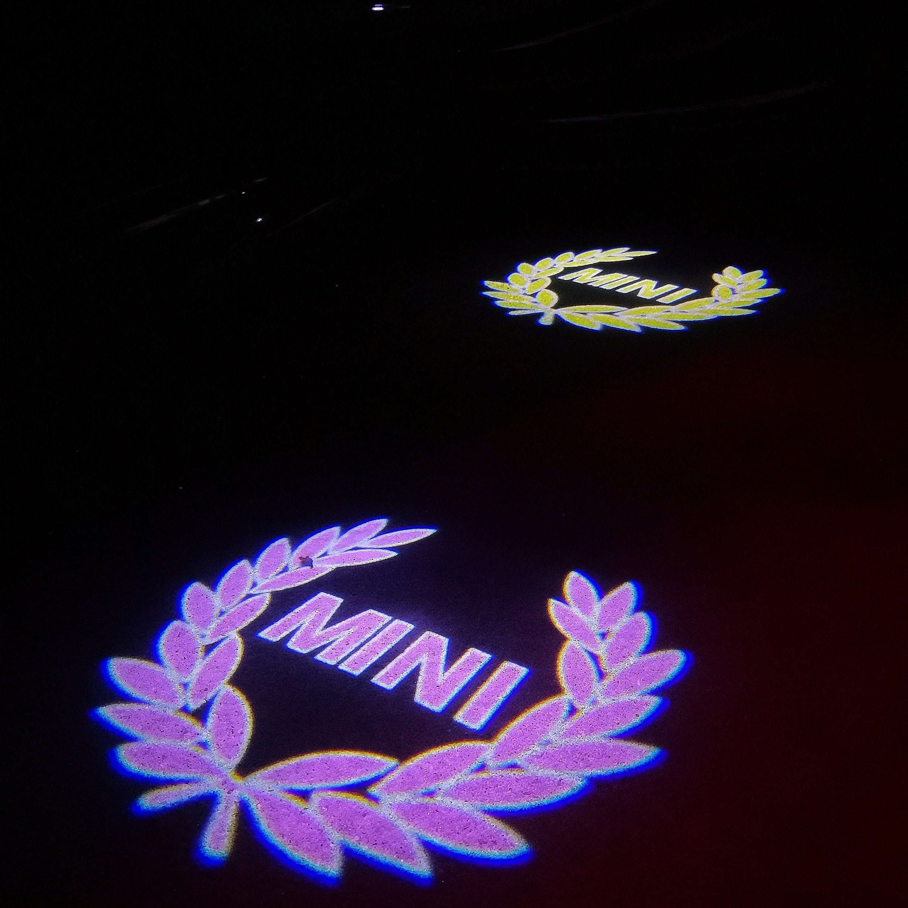 MINI ORIGINAL LOGO PROJECROTR LIGHTS Nr.92 (quantity  1 =  2 Logo Film /  2 door lights)