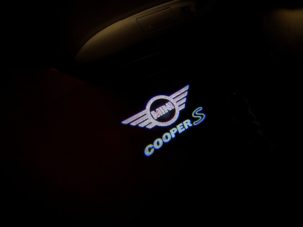 MINI COOPER S  LOGO PROJECROTR LIGHTS Nr.125 (quantity  1 =  2 Logo Film /  2 door lights)