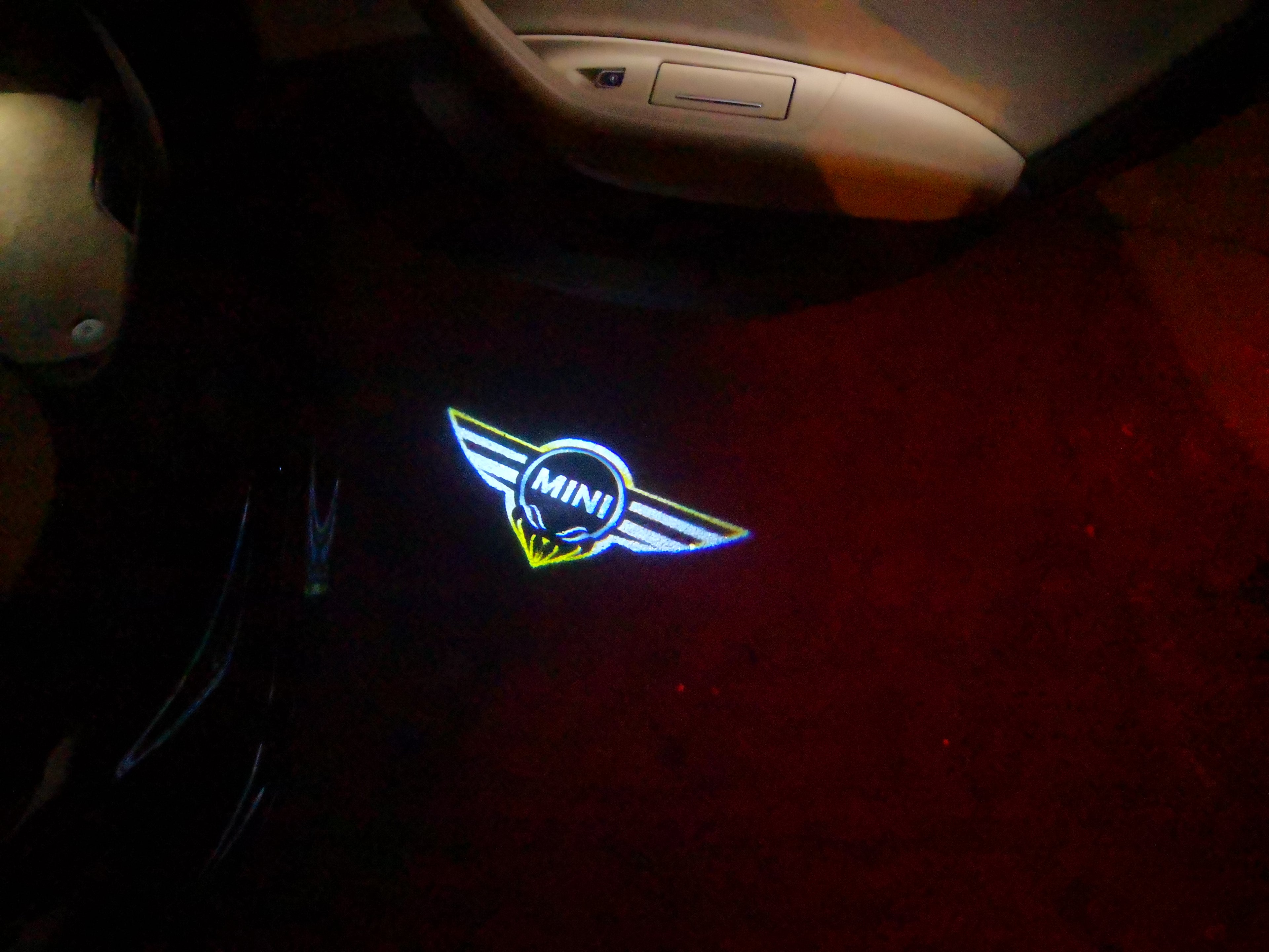 MINI ORIGINAL LOGO PROJECROTR LIGHTS Nr.14 (quantity  1 =  2 Logo Film /  2 door lights)