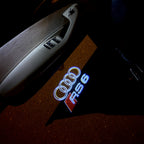 AUDI RS6 LOGO PROJECTOT LIGHTS Nr.137  (quantity 1 = 2 Logo Films /2 door lights）