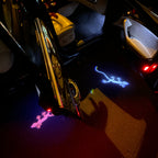 AUDI QUATTRO GECKO LOGO PROJECROTR LIGHTS Nr.66  (quantity 1 = 2 Logo Films /2 door lights）