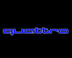 AUDI QUATTRO LOGO PROJECTOT LIGHTS Nr.97  (quantity 1 = 2 Logo Films /2 door lights）