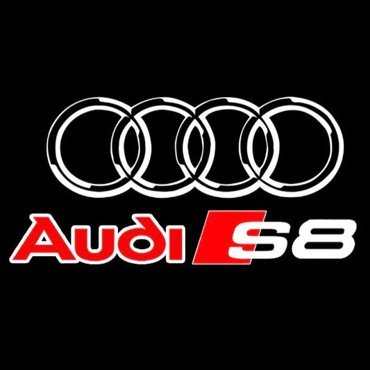 AUDI S8 LOGO PROJECTOT LIGHTS Nr.38  (quantity 1 = 2 Logo Films /2 door lights）