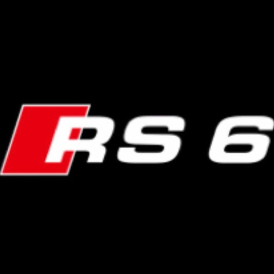 AUDI RS6 LOGO PROJECTOT LIGHTS Nr.55  (quantity 1 = 2 Logo Films /2 door lights）