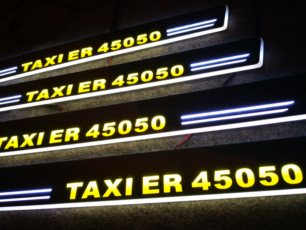 Coopération avec la compagnie de taxi, LED Moving Scuff Plaques et feux de portes pour les mercedes benz E KLASSES