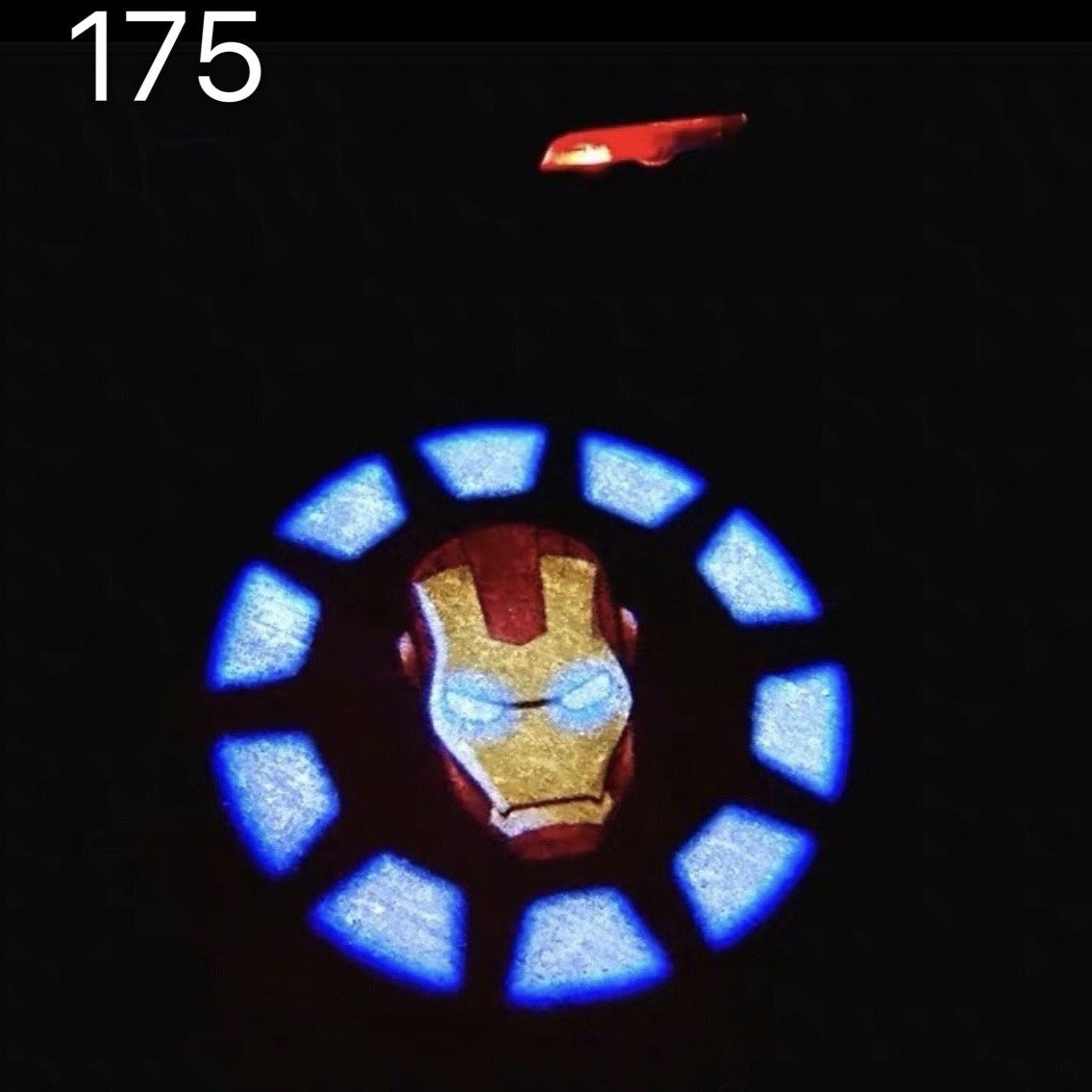Iron Man Logo Nr.214 (Menge 1 = 2 Logofilme /2 Türleuchten)
