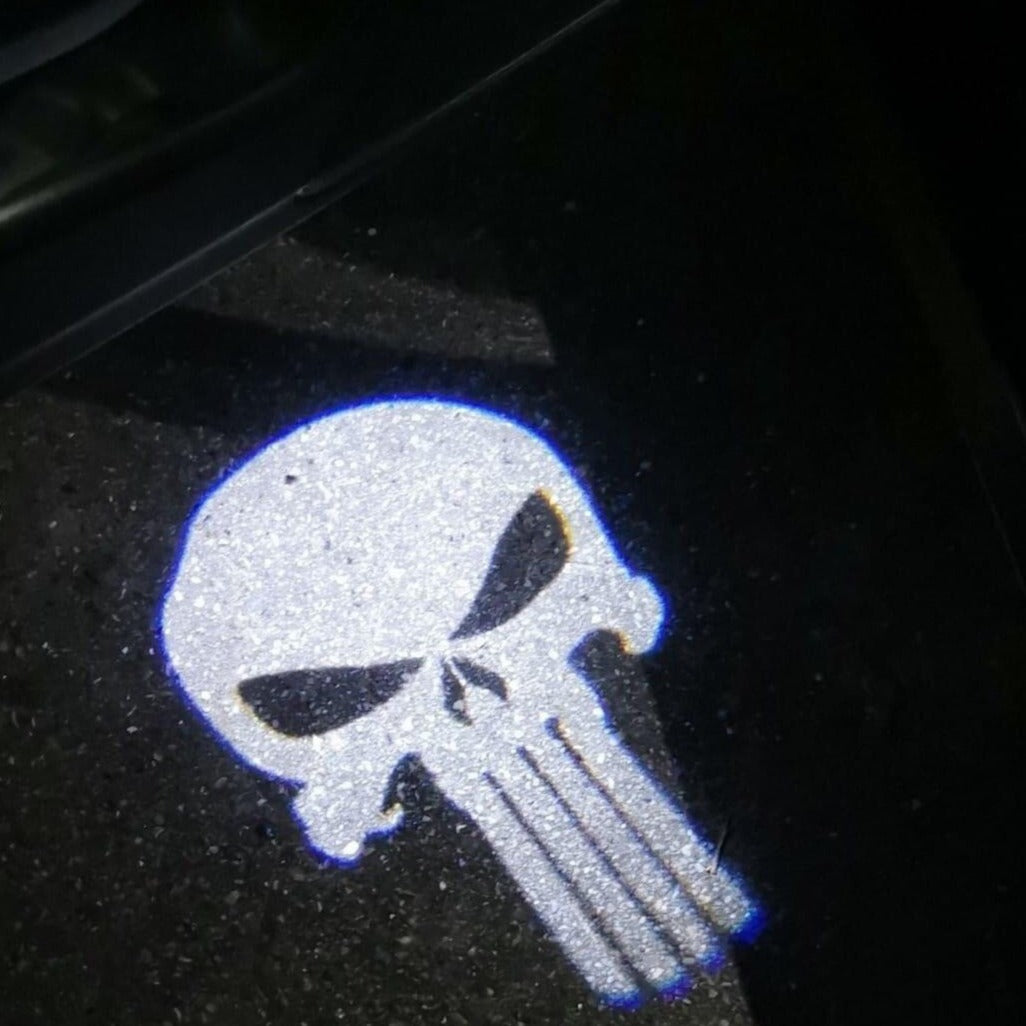 Punisher Logo Nr.204 (Anzahl 1 = 2 Logo-Folien / 2 Türleuchten）