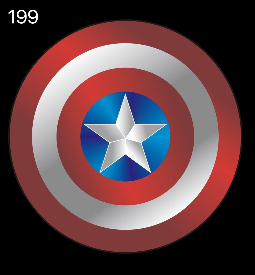 Captian America Logo Nr.213 (quantità 1 = 2 Logo Films /2 luci porta)