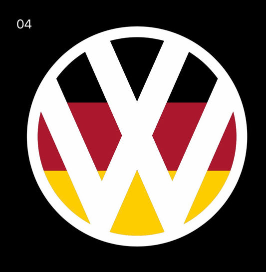 Volkswagen Door lights Original Logo  Nr. 08  ( quantity 1 = 2 logo film / 2 door lights)