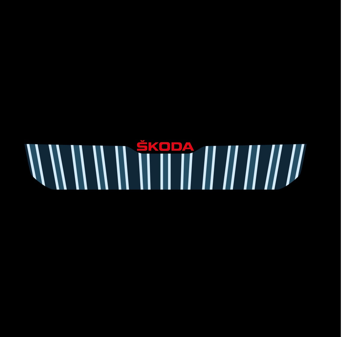 SKODA ORIGINAL LOGO PROJECTOT LIGHTS Nr.42 (quantity  1 =  2 Logo Film /  2 door lights)